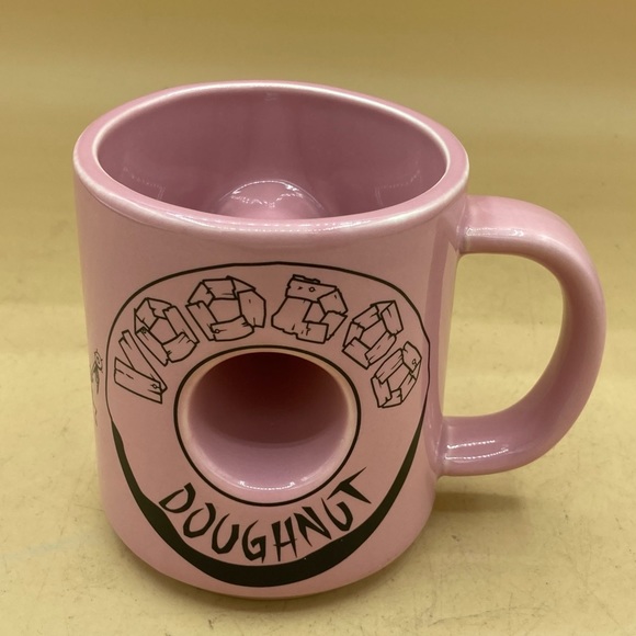 Voodoo Doughnut Donut Pink Coffee Mug The Magic Is In The Hole 4” #2 - Picture 9 of 11
